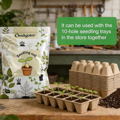 Organic Seed Starter Soil and Potting Mix 1qt ，100% Natural,Promotes Rapid Rooting & Germination