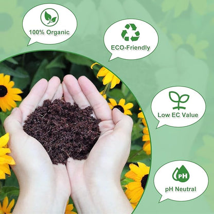 Coco Coir Brick - 4 Pack Natural Compressed Coco Peat Brick Coconut Fiber Substrate with Low EC and pH Balance for Vegetables, Flowers, House Plants, Herbs, Gardening Supplies