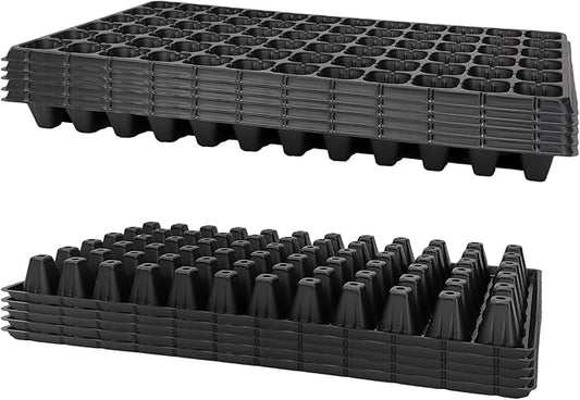 72 Cell Seed Trays, Thick Durable 72 Cell Plug Tray Seedling Plastic Nursery Tray for 1020 Flat Germination (10-Pack, 21"×11", 1.81" Height, Low)