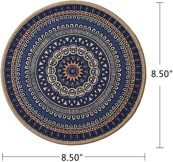 K KILIPES 6pcs 8.5" Round Plant Coaster Mat for Gardening Indoor Outdoor Flower Pots Pad Non Slip Plant Mats for House Plants