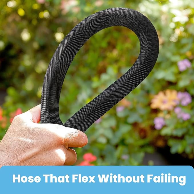 2025 Upgraded 75FT Non-Expanding Garden Hose, Lightweight, Flexible Ultra-Light Water Hose, Burst-Resistant, Lead-Free, Anti-Kink, High-Pressure