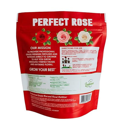 Perfect Rose Fertilizer – Premium Rose and Flower Fertilizers – Floral Nutrients for All Types of Flowers – Plant Nutrients with Kelp for Soil and Hydroponic Flower Gardens