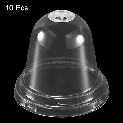 PATIKIL 3.4" Plant Humidity Dome, 10Pcs Round Plastic Garden Cloche Dome Plant Cover Reusable for Outdoor Frost Freeze Protection Mini Greenhouse, Clear 8.8cm