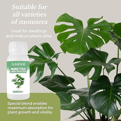 10oz Monstera Plant Food, Liquid Indoor Plant Fertilizer for Obliqua, Deliciosa and More, Microbial Organic Liquid Fertilizer for Houseplants’ Healthy Growth & Glossy Leaves