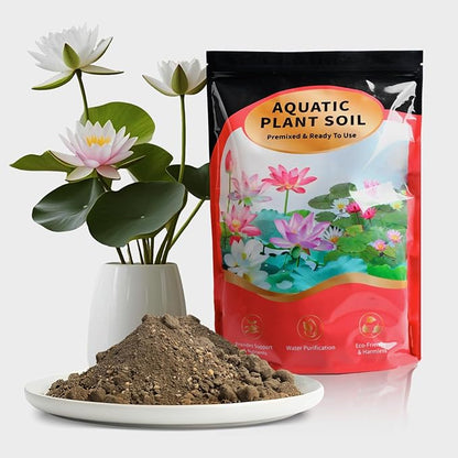 Aquatic Plant Soil for Lotus & Pond Plants/Aquaquarium Substrate 13.2 LBS- Natural Organic Growing Medium for Hydroponic Plants & Water Gardens | Aquarium Safe Nutrient-Rich
