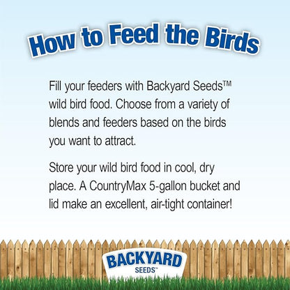 CountryMax Nyjer Thistle Seed for Finches 20lbs - Premium Nyjer Bird Seed for Outside Feeders, Large Bulk Bag of Wild Bird Food