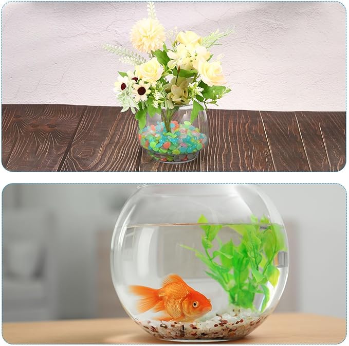 MECCANIXITY 10000pcs Glow Rocks 3-5mm Glow Pebbles Decoration in The Dark Luminous Stones Decor DIY Decorative Multicolored for Garden, Potted Plant, Fish Tank
