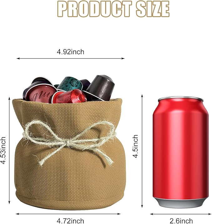 Succulent Pots Flower Pots for Indoor Plants Cute Plant Pots Candy Bowl for Office Key Holder Bowl Farmhouse Table Decor (Linen)