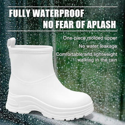 Women's Waterproof Chelsea Ankle Rain Boots, Slip-On Style, Outdoor Weather Protection