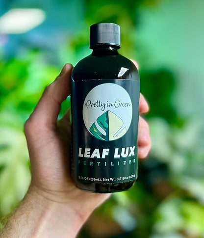 Premium Concentrated Liquid Fertilizer - Makes 40gal - Leaf LUX by Pretty in Green - All Plants All Media LECA, Soil - Indoor Plants