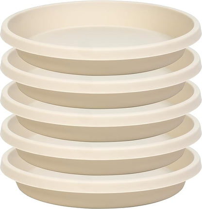 Plant Saucer 12 Inch Round 5 Pack Heavy Duty Plant Saucers Plastic Reusable Drip Trays for Flower Pots