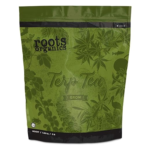 Roots Organics Terp Tea Grow Dry Fertilizer Plant Additive for Large & Small Gardens, Use as Base Amendment to Increase Microbial Activity, 40 Pounds