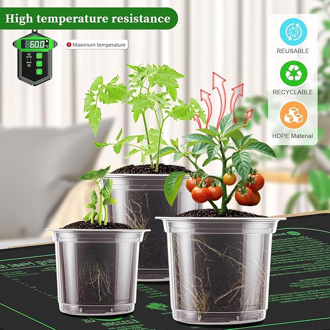 SupKing 5 Inch Clear Plant Nursery Pots Durable Plastic Seed Starter 8 Packs Large Orchid Flower Pot with Drainage Holes for Transplanting Succulents Cuttings Seedlings Bonus 15 Labels