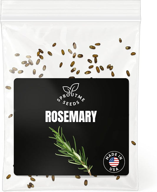 Rosemary Seeds for Planting – 100+ Non-GMO Heirloom Aromatic Culinary Herb Seeds for Home Gardens (Rosmarinus officinalis)