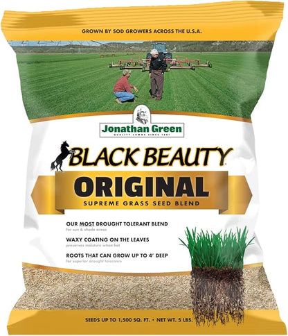 Jonathan Green (10318) Black Beauty Original Grass Seed Blend - Cool Season Lawn Seed (5 lb)