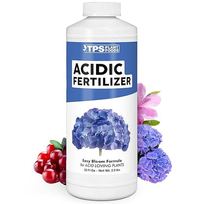 Acidic Fertilizer for Acid-Loving Plants, Works Great for Hydrangeas, Blueberries, and Gardenia, Liquid Fertilizer by TPS Plant Foods, 32 oz (1 Quart)