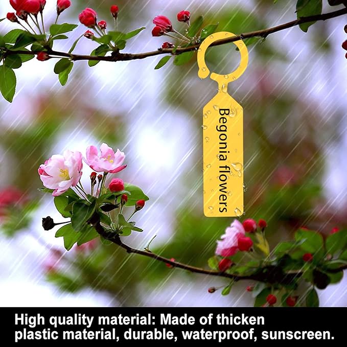 Plastic Plant Labels, 100 Pcs Plant Tags and Labels, Garden Labels Stakes for Hanging Labels for Plant Tree Nursery Seedling Tags Garden Decor(Yellow)