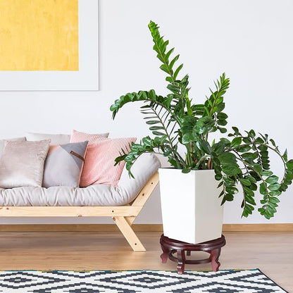 10 Inches Wooden Planter Stand Indoor Chinese Vase Fishbowl Display Stands Asian Vase Pot Traditional Stands for Home Indoor Plants Outdoor Decoration