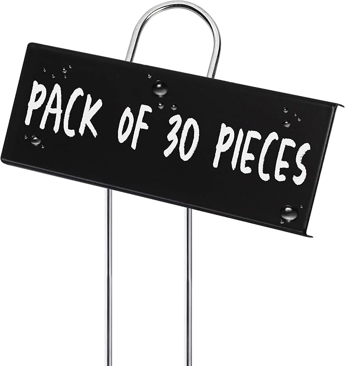 Outland Living 30-Pack 11" Reusable Outdoor Plant Label - with Weatherproof Powder Coated Carbon Steel Plate Perfect for Herbs, Flowers, Vegetable Garden