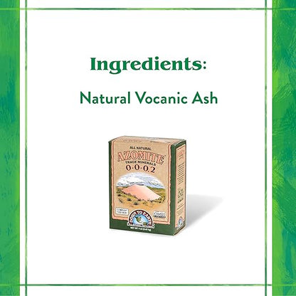 Down To Earth All Natural Fertilizers Organic Azomite Powder Trace Minerals - Essential Minerals for Improving Plant Growth 0-0-0.2, 1 lb