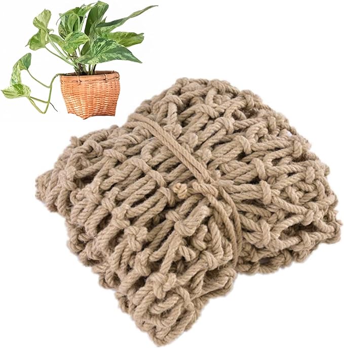 Yeory Jute Plant Support Netting Jute Garden Netting for Plants Natural Garden Trellis Twine Net for Pea Bean Climbing Vegetable 79x197 in, Garden Netting for Plants
