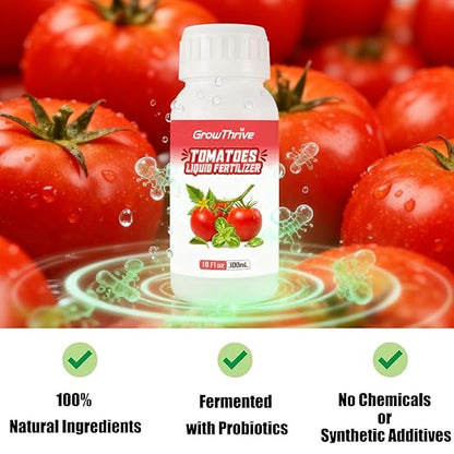 10oz Organic Tomato & Vegetable Liquid Plant Food, Garden Plant Fertilizer for All Types of Tomatoes, Peppers, Pumpkin, Zucchini, Broccoli, Other Vegetables