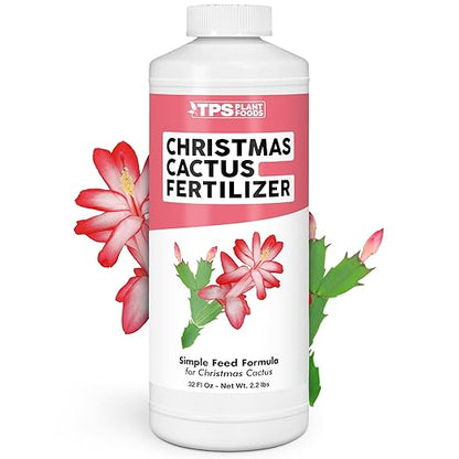 Christmas Cactus Fertilizer for All Christmas Cacti and Schlumbergera Cacti, Liquid Plant Food, 32 oz (1 Quart)