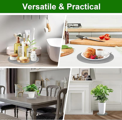 2 Pack of 12 Inch Plant Saucers for Indoors, Diatomaceous Earth Plant Trays for Indoors No Holes, Plant Trays for Pots, Stone Quick Drying Tray Plant Plates to Catch Water Indoor Plants and Absorbent