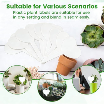 120PCS Plant Tags Plant Labels for Outdoor Garden Waterproof Plastic Seed Labels for Seedlings White Garden Markers with Permanet Marking Pen Plants Tags Gifts for Gardening Lovers