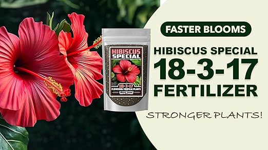 Fertilizer Commercial Grade | Tropical Flower Special 18-3-17 | 1 Pound | Custom Professional Mix Blend | 90-Day, Buds & Blooms | Balanced NPK Formula for Hibiscus & Orchids | Controlled Release Feed