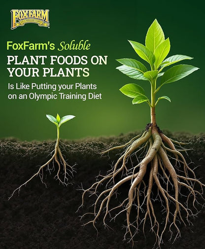 FoxFarm Soluble Trio Pack - Open Sesame, Beastie Bloomz, Cha Ching - Supports Flowering, Blossom & Late-Stage Fruiting - Bloom Booster Fertilizer for Hydroponic & Conventional Growers - 3 x 1 lb