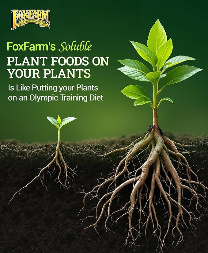 FoxFarm Soluble Trio Pack - Open Sesame, Beastie Bloomz, Cha Ching - Supports Flowering, Blossom & Late-Stage Fruiting - Bloom Booster Fertilizer for Hydroponic & Conventional Growers - 3 x 6 oz