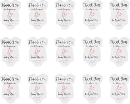 Onesie Seed Paper – 15 Pink Shower Favors for Guests with Wildflower Seeds, Writable & Plantable, Shower Favor Gifts for Guest