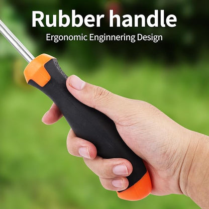 2025 Hand Weeder Tool, Rubber Handle Manual Weeder Puller Tool, Uprooting Weeding Tools, Crack Weeder Crevice, 4 Teeth Weeding Tool, Weeding Artifact Tool for Gardening (2 Pcs)