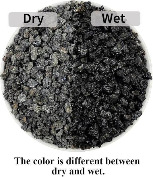 Black Horticultural Lava Rocks for Plants, 10lb Succulents Cactus Bonsai Soil Lava Rocks for Aquarium Outdoor Decorative Stones for Craft Projects, Vase Fillers