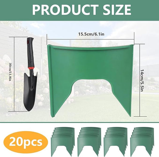 5Pack Slope Planters 20PCS 6Inch Spliceable Round Edging with Shovel Erosion Control Plastic Raised Garden Bed Terracing Kit for Slope Gardening