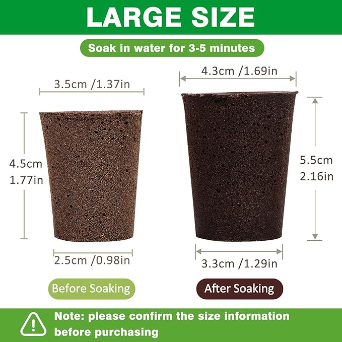 50 Pack Grow Sponges, Large Seed Pods Replacement Sponges, General Hydroponics Rapid Rooter Plugs for Indoor and Outdoor Soil Garden, Seed Germination, Plant Rooting, Vegetable Cultivation