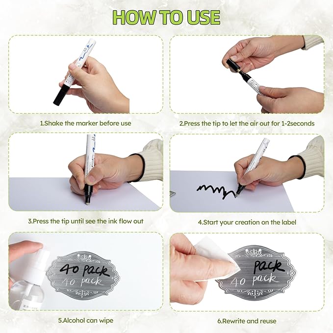 40PCS Plant Labels,Bigger Size Aluminum Metal Plant Tags Plant Label for Outdoor Garden Waterproof,Silvery Plant Name Tags for Tree,Vegetables,Herbs