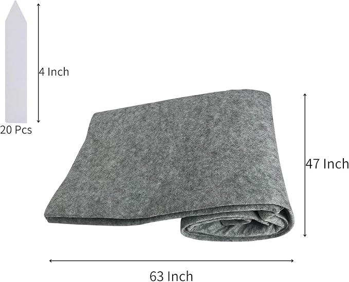 Capillary Mat Automatic Watering System for Plants 4 FT by 5.2 FT, Capillary Matting for Plants Indoor Self Watering System Seed Mat Include 20Pcs Plant Labels