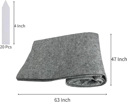 Capillary Mat Automatic Watering System for Plants 4 FT by 5.2 FT, Capillary Matting for Plants Indoor Self Watering System Seed Mat Include 20Pcs Plant Labels