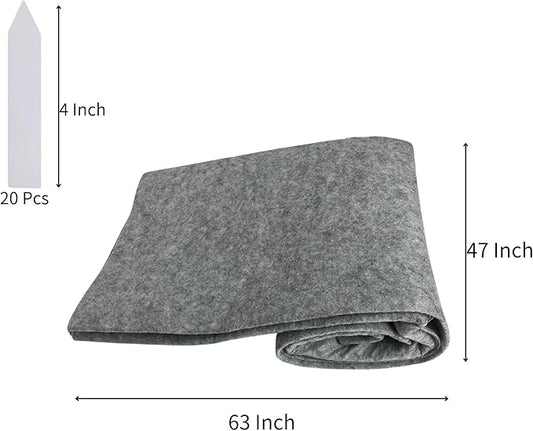 Capillary Mat Automatic Watering System for Plants 4 FT by 5.2 FT, Capillary Matting for Plants Indoor Self Watering System Seed Mat Include 20Pcs Plant Labels