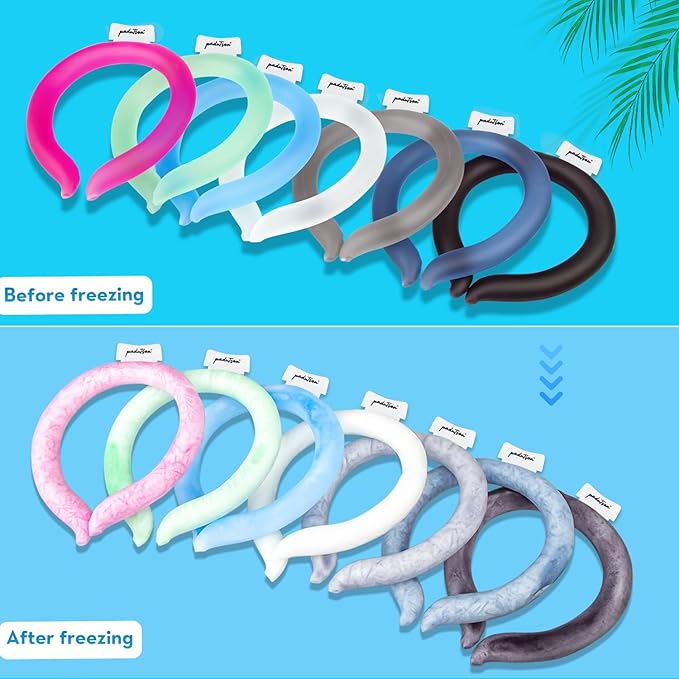 Neck CoolingTube, Reusable Ice Cooler Wearable Body CoolingProducts, Neck Coolers for Hot Weather