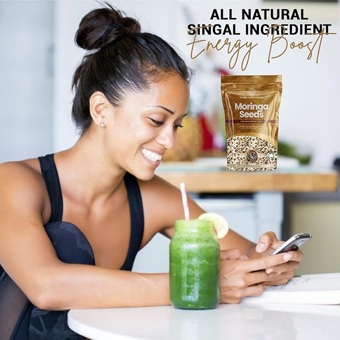 Moringa Seeds | 700 Count Appx. | BEST VALUE FOR MONEY | Premium Quality Seeds | Moringa Oliefera Seeds | Edible Moringa Seed | Non GMO Organic Moringa Seeds - TundeLaniran Foods (Pack of 1)