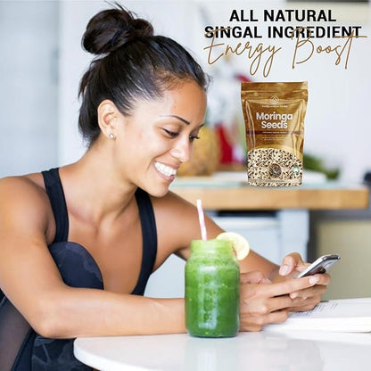 Moringa Seeds | 700 Count Appx. | BEST VALUE FOR MONEY | Premium Quality Seeds | Moringa Oliefera Seeds | Edible Moringa Seed | Non GMO Organic Moringa Seeds - TundeLaniran Foods (Pack of 1)