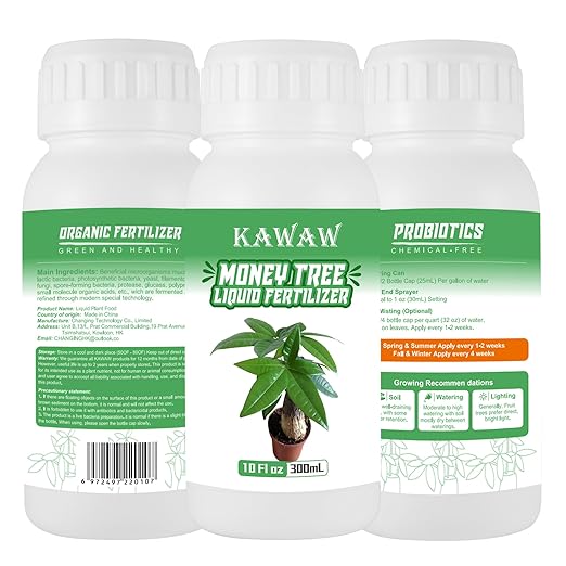 Money Tree Fertilizer for Money Trees and All Pachira Plants,Microbial Organic Liquid Plant Food for Houseplants’ Healthy Growth & Glossy Leaves 10 oz (300mL)