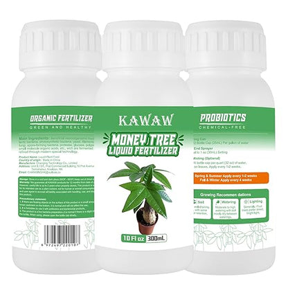 Money Tree Fertilizer for Money Trees and All Pachira Plants,Microbial Organic Liquid Plant Food for Houseplants’ Healthy Growth & Glossy Leaves 10 oz (300mL)