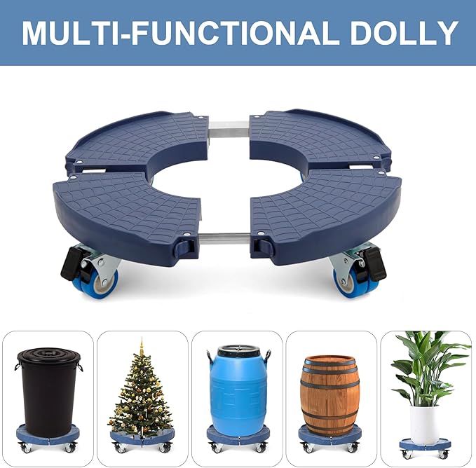 W B D WEIBIDA Plant Caddy with Wheels Heavy Duty 440lbs Capacity, Adjustable 15-21 Inch Rolling Plant Stand Indoor Outdoor, Large Plant Cart Dolly with Casters for Flower Pot Garden Pot Mover