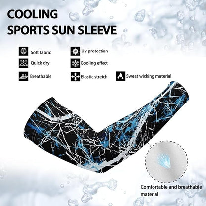 Binienty Unisex Arm Sleeves for Driving, Golf, Cycling, Sports, UV Protector Cooling Arm Sleeves Cover