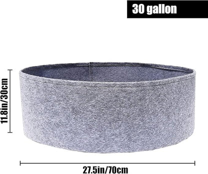 2-Pack 30 Gallon Plant Grow Bags, Heavy Duty Thickened Non-Woven Aeration Fabric Pots Container for Gardening