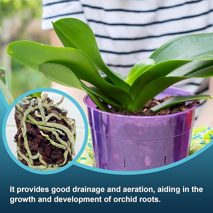 Orchid Bark, Pine Bark for Plants Natural Mulch for Potted Plants, Wood Chips for Garden